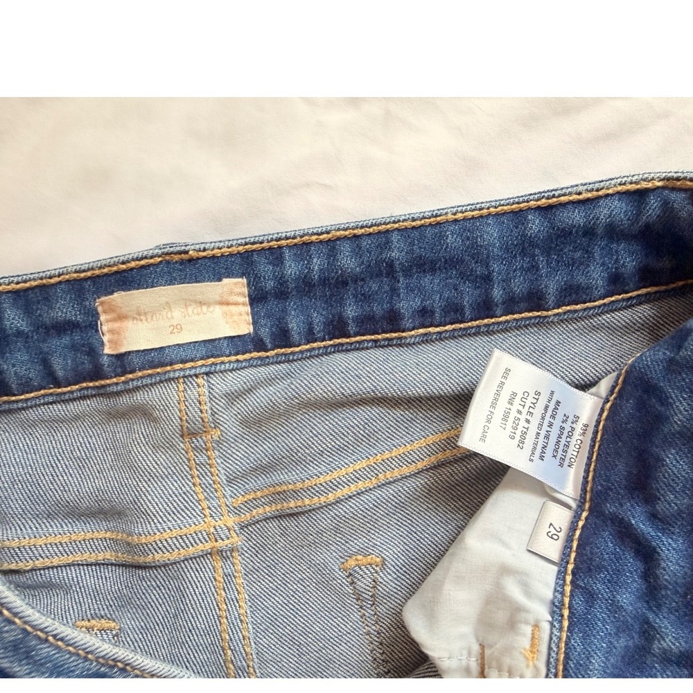 Altar'd State Distressed Skinny Jeans Medium Wash Ripped Knee Frayed Hem - Picture 4 of 12